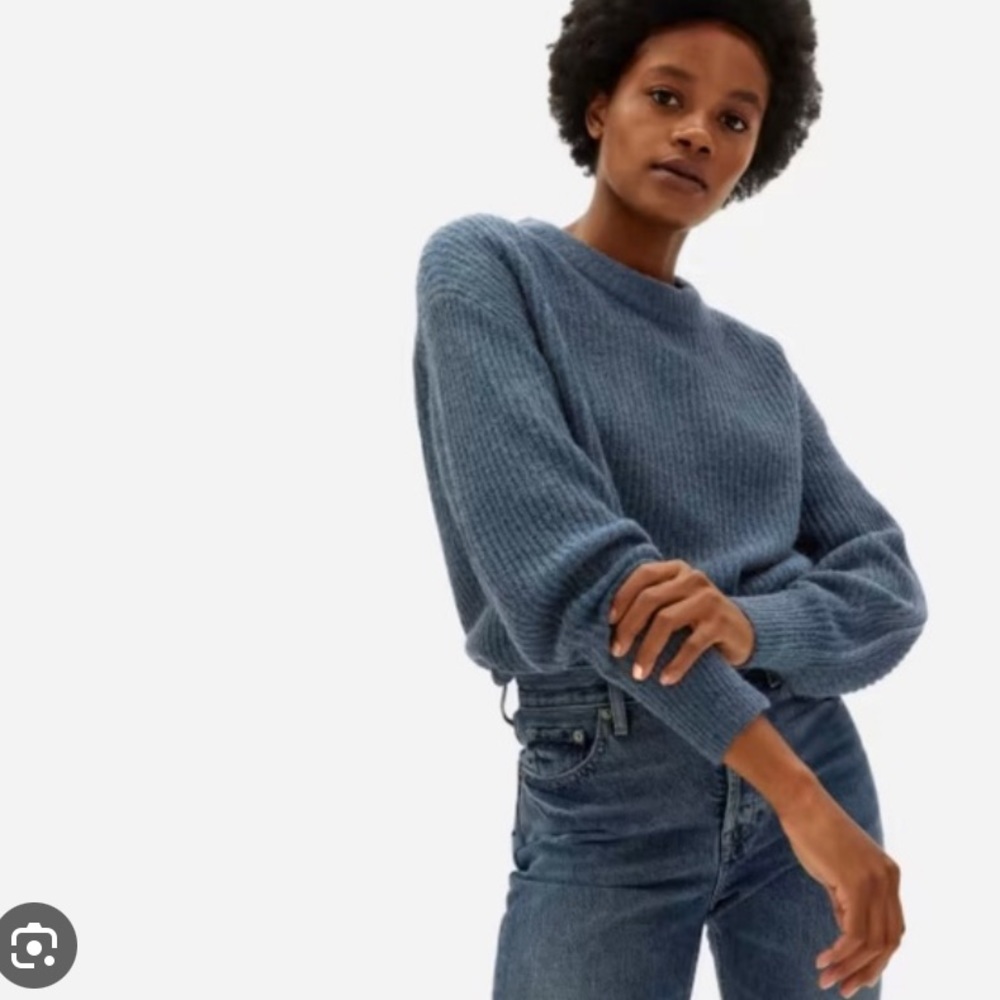 Everlane Alpaca Crew in Dark Teal